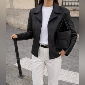 Vintage Black Leather Jacket – Made in USA